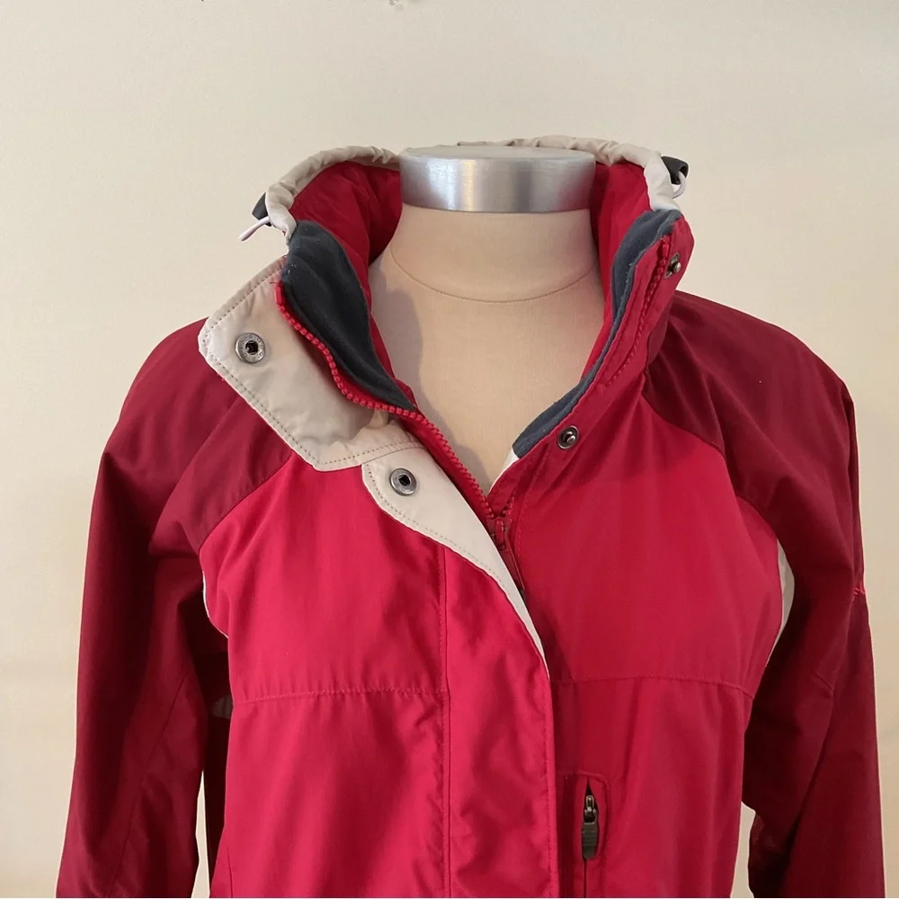 COLUMBIA Red Vertex Core Interchange Lightweight Jacket Shell Ladies Size M - Picture 3 of 16
